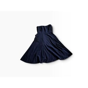 NWOT J.Crew Collection Strapless Dress 4 Navy Floral Applique Cocktail A7178